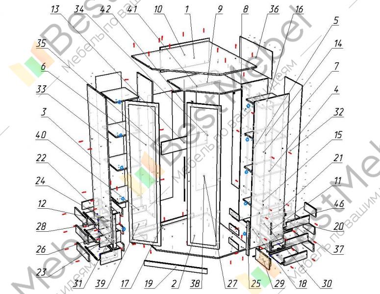 Инструкция по сборке углового шкафа престиж