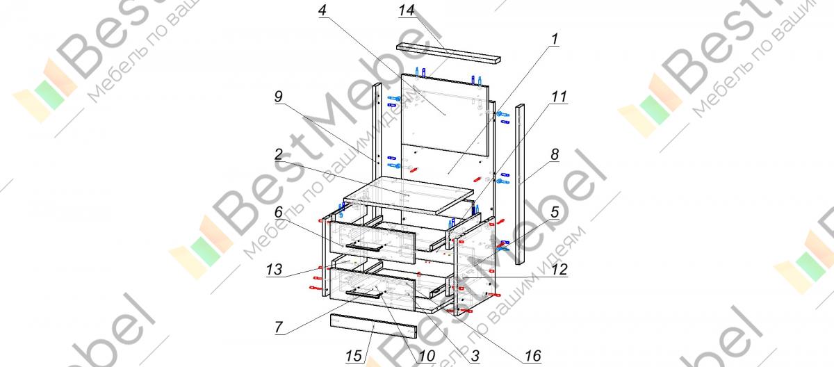 Тумба прикроватная ронда bms инструкция сборки