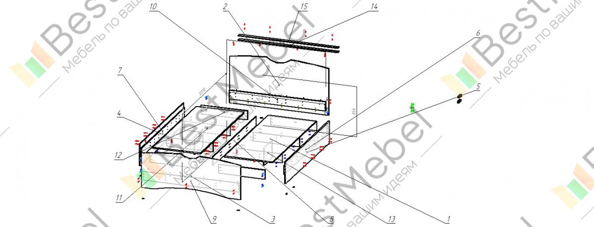 Кровать милена схема сборки