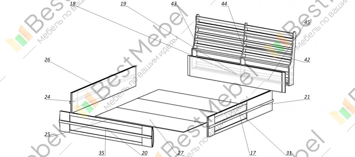 Кровать верона схема сборки