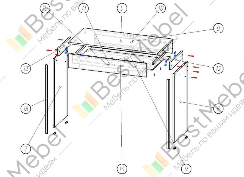 Туалетный столик венеция схема сборки