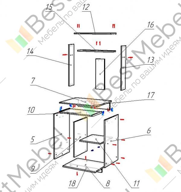 Компьютерный стол ск 17 схема сборки