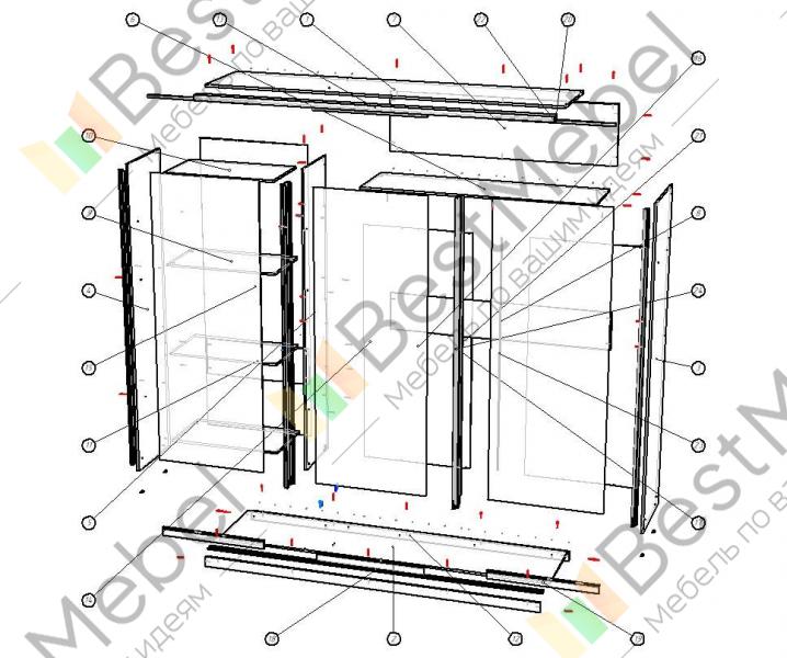 Шкаф рим схема сборки