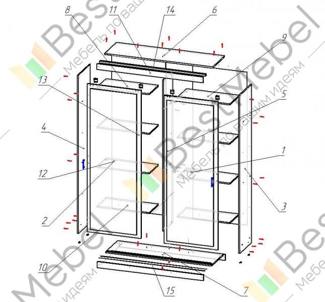 Сборка шкафа купе милан 2