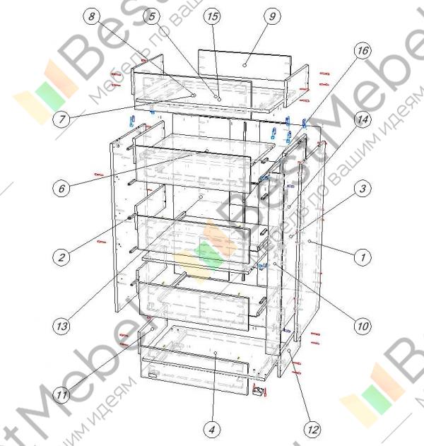 Схема сборки комода к 5 - 90 фото