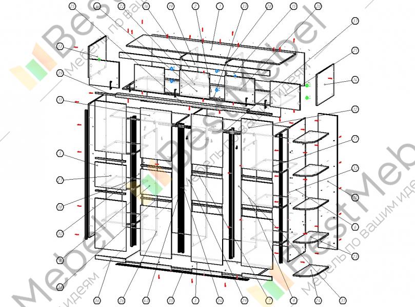 Шкаф рим схема сборки
