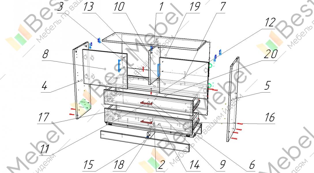 Комод стреза схема сборки